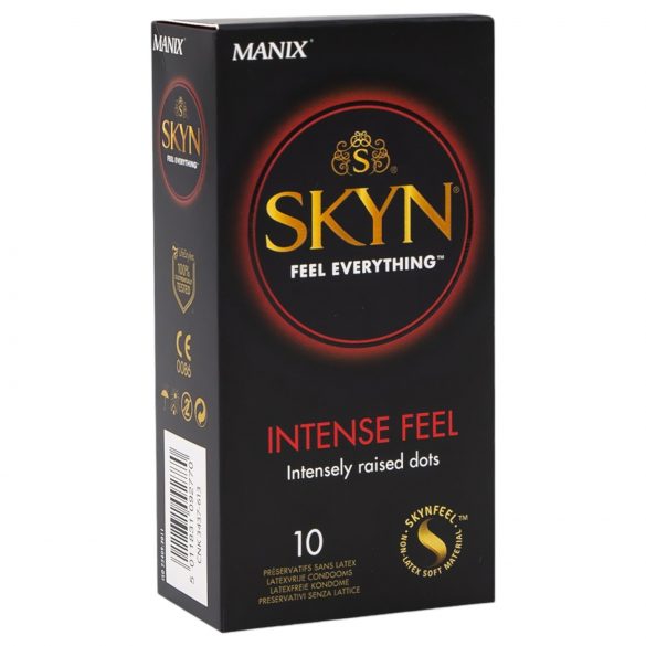 Manix SKYN Intense - bezlateksa, pērlīšu prezervatīvi (10 gab.)