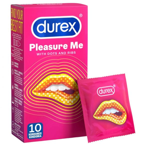 Durex Pleasure Me - rievots un punktēts prezervatīvs (10 gab.)