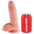 King Cock 7 sēklinieks dildo (18 cm) - dabīgs