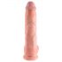 King Cock 10 sēklinieku liels dildo (25 cm) - naturāls