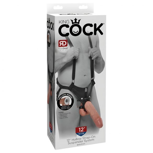 King Cock Strap-on 12 - piestiprināms dildo ar jostu (30 cm)