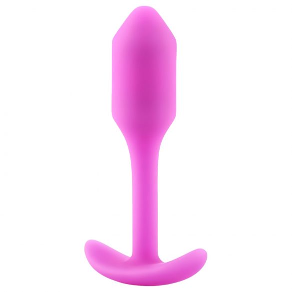 b-vibe Snug Plug 1 - anālais aizbāznis ar iekšējo svaru (55g) - rozā