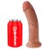 King Cock 8 dildo (20 cm) - tumša dabiska