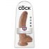 King Cock 9 sēklinieku dildo (23 cm) - brūns