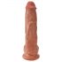 Karalis Gailis 10 sēklinieku liels dildo (25 cm) - brūns