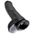 King Cock 10 sēklu dildo (25 cm) - melns