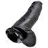 King Cock 12 ar olām liels dildo (30 cm) - melns