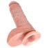 King Cock 8 sēklinieku dildo (20 cm) - dabisks