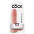 King Cock 8 sēklinieku dildo (20 cm) - dabisks