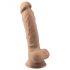 Silexd 7 - piesūcekņis dildo - 17,5 cm (dabīgs)