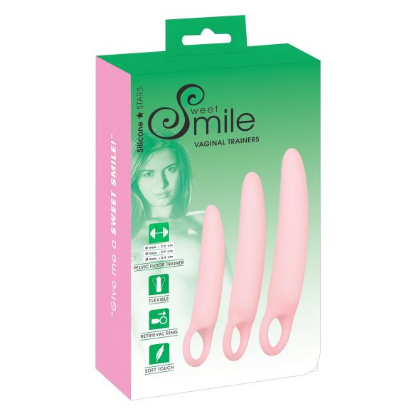 SMILE - Vagīnas trenēšanas komplekts - dildo komplekts - rozā (3 daļas)