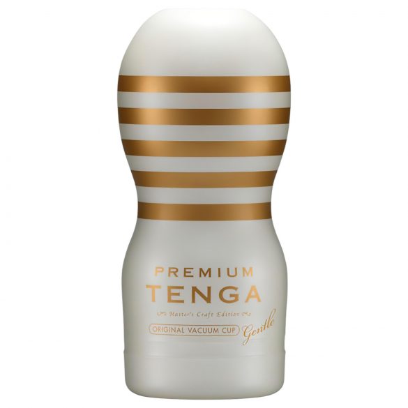 TENGA Premium Gentle - vienreizējās lietošanas masturbators (balts)