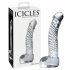 "Icicles No. 61 - sēklinieku, dzimumlocekļa stikla dildo (caurspīdīgs)"