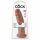 King Cock 10 - liels piesūcekņa dildo (25 cm) - tumšs dabīgs