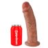 King Cock 10 - liels piesūcekņa dildo (25 cm) - tumšs dabīgs