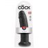 King Cock 10 - liels piesūcekņa dildo (25cm) - melns