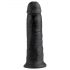 King Cock 10 - liels piesūcekņa dildo (25cm) - melns