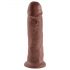 King Cock 10 - liels piesūcekņa dildo (25 cm) - brūns