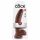 King Cock 9 - liels piesūcekņa dildo ar sēkliniekiem (23cm) - brūns