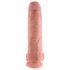 King Cock 11 - piesūcekņa pamatnes, ar sēkliniekiem dildo (28 cm) - dabīga krāsa