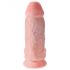 King Cock 9 Chubby - ar piesūcekņa pamatni, ar sēkliniekiem dildo (23cm) - dabīgs