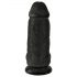 King Cock 9 Chubby - piesūcekņa bumbieru dildo (23 cm) - melns