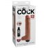 King Cock 10 - dzīves izmēra smidzināmais dildo (25 cm) - naturāls