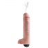 King Cock 10 - dzīves izmēra smidzināmais dildo (25 cm) - naturāls