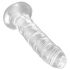 King Cock Clear 6 - piesūcekņa dildo (15cm)