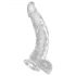 King Cock Clear 7,5 - piesūcekņa kājiņa, sēklinieku dildo (19cm)