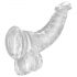 King Cock Clear 7,5 - piesūcekņa kājiņa, sēklinieku dildo (19cm)