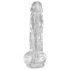 King Cock Clear 8 - piepieduris, ar sēkliniekiem dildo (20cm)