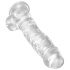 King Cock Clear 8 - piepieduris, ar sēkliniekiem dildo (20cm)