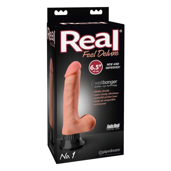 Real Feel Deluxe No.1 - sēklinieku, reālistisks vibrators (dabīgs)