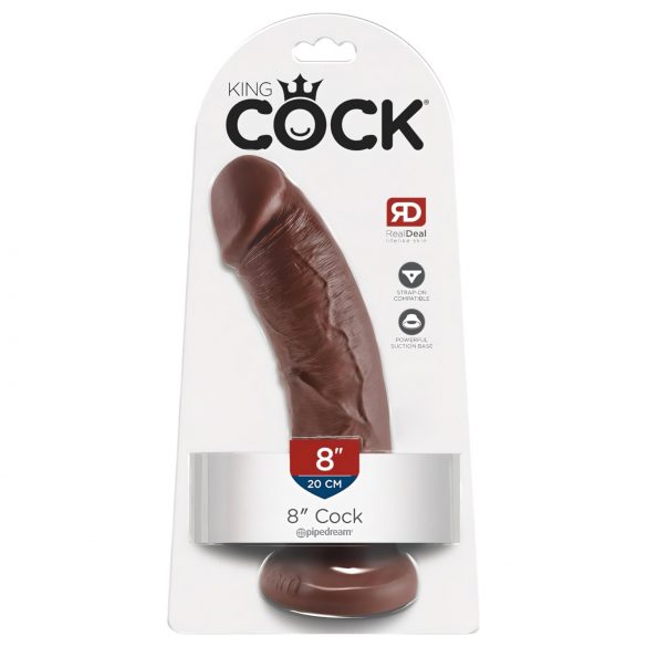 King Cock 8 dildo (20 cm) - brūns.