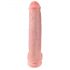 King Cock 15 - piesūcekņa, ar sēkliniekiem dildo (38cm) - dabīga krāsa