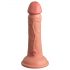 King Cock Elite 6 - ar piesūcekni, reālistisks dildo (15cm) - naturāls