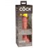 King Cock Elite 6 - ar piesūcekņa pamatni, reālistisks vibrators 15 cm (tumši dabīgs)