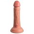 King Cock Elite 6 - ar piesūcekņa pamatni, reālistisks vibrators 15 cm (tumši dabīgs)