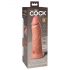 King Cock Elite 8 - piesūceknis, reālistisks vibrators (20cm) - dabīgs