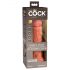 King Cock Elite 8 - piesūceknis, reālistisks vibrators 20 cm (tumši naturāls)