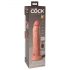 King Cock Elite 9 - piesūcekņa vibrators 23cm - dabīgs