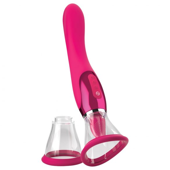 JimmyJane Apex - 2in1 vibratoru ar mēlīti (rozā)