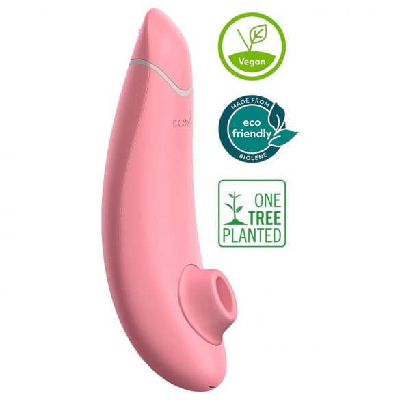 Womanizer Premium Eco - uzlādējams gaisa viļņu klitora stimulators (rozā)