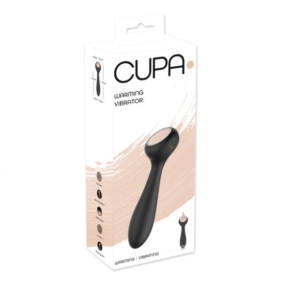 You2Toys CUPA - uzlādējams, sildošs 2in1 vibrators (melns)