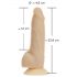 Naked Addiction Rotating 7 - uzlādējams, rotējošs vibrators (18 cm) - dabīgs