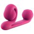 Snail Vibe Duo - uzlādējams, 3in1 stimulācijas vibrators (rozā)