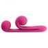 Snail Vibe Duo - uzlādējams, 3in1 stimulācijas vibrators (rozā)