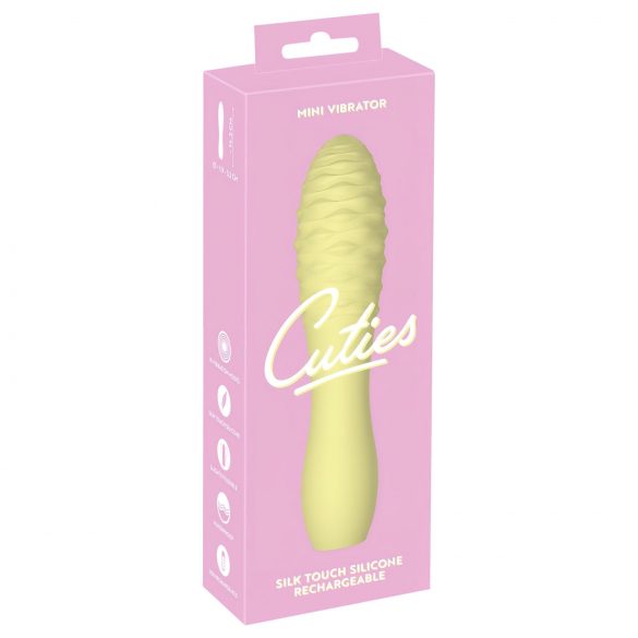 Cuties Mini 3 - uzlādējams, ūdensnecaurlaidīgs, vāles formas vibrators (dzeltens)