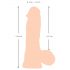 Nature Skin - dildo ar dabīgu ādu - 20cm (dabīgs)